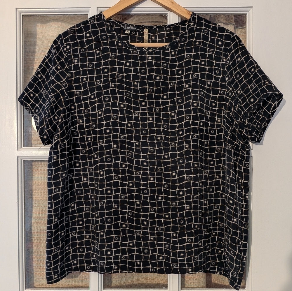 MULBERRY silk celestial top - size medium